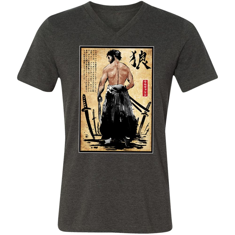 Unisex V-Neck T-Shirt - F78XUM95 - Dark Grey Heather - 8