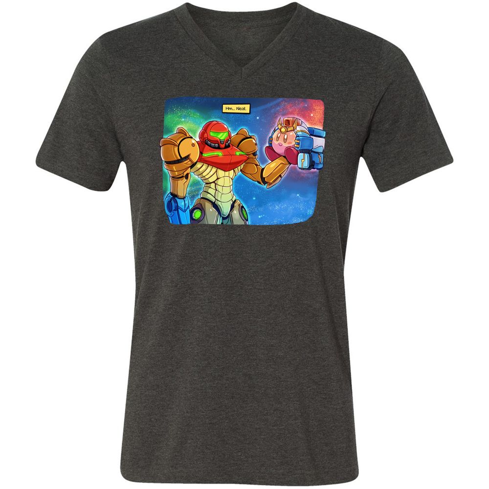 Unisex V-Neck T-Shirt - RAS6TL4V - Dark Grey Heather - 8