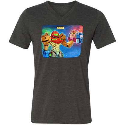 Unisex V-Neck T-Shirt - RAS6TL4V - Dark Grey Heather - 8