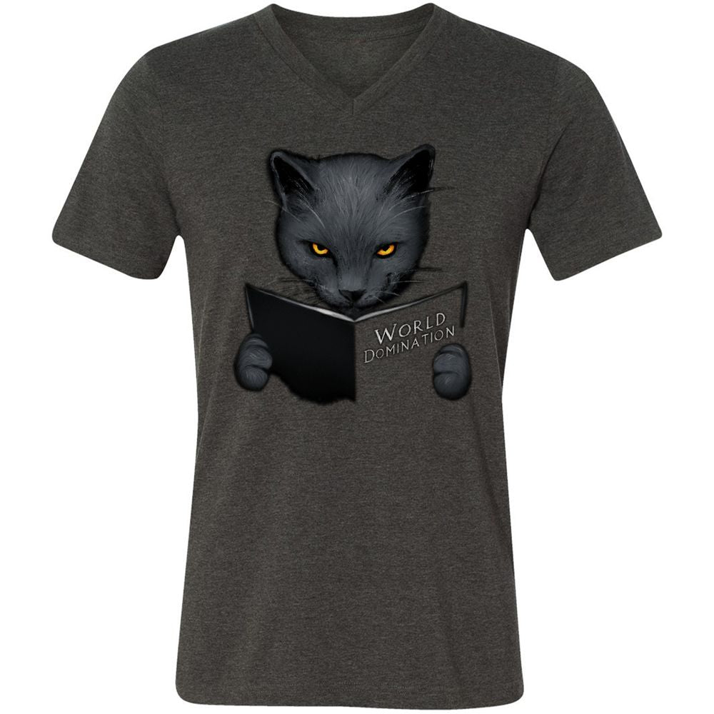 Unisex V-Neck T-Shirt - 19BJUZDP - Dark Grey Heather - 8