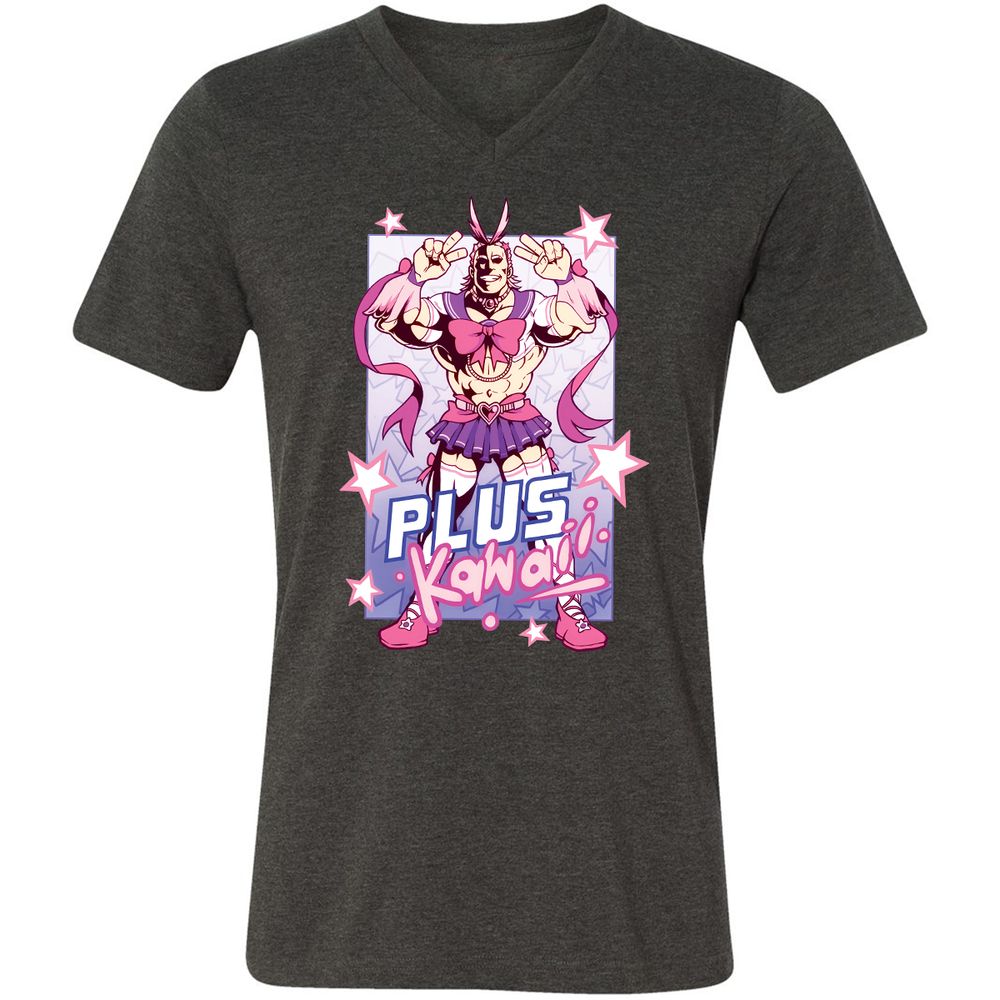 Unisex V-Neck T-Shirt - UUR5YS5W - Dark Grey Heather - 8