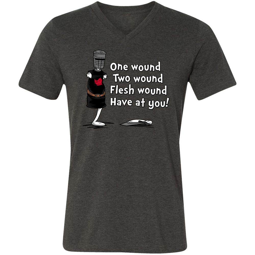 Unisex V-Neck T-Shirt - 26W96SL8 - Dark Grey Heather - 8