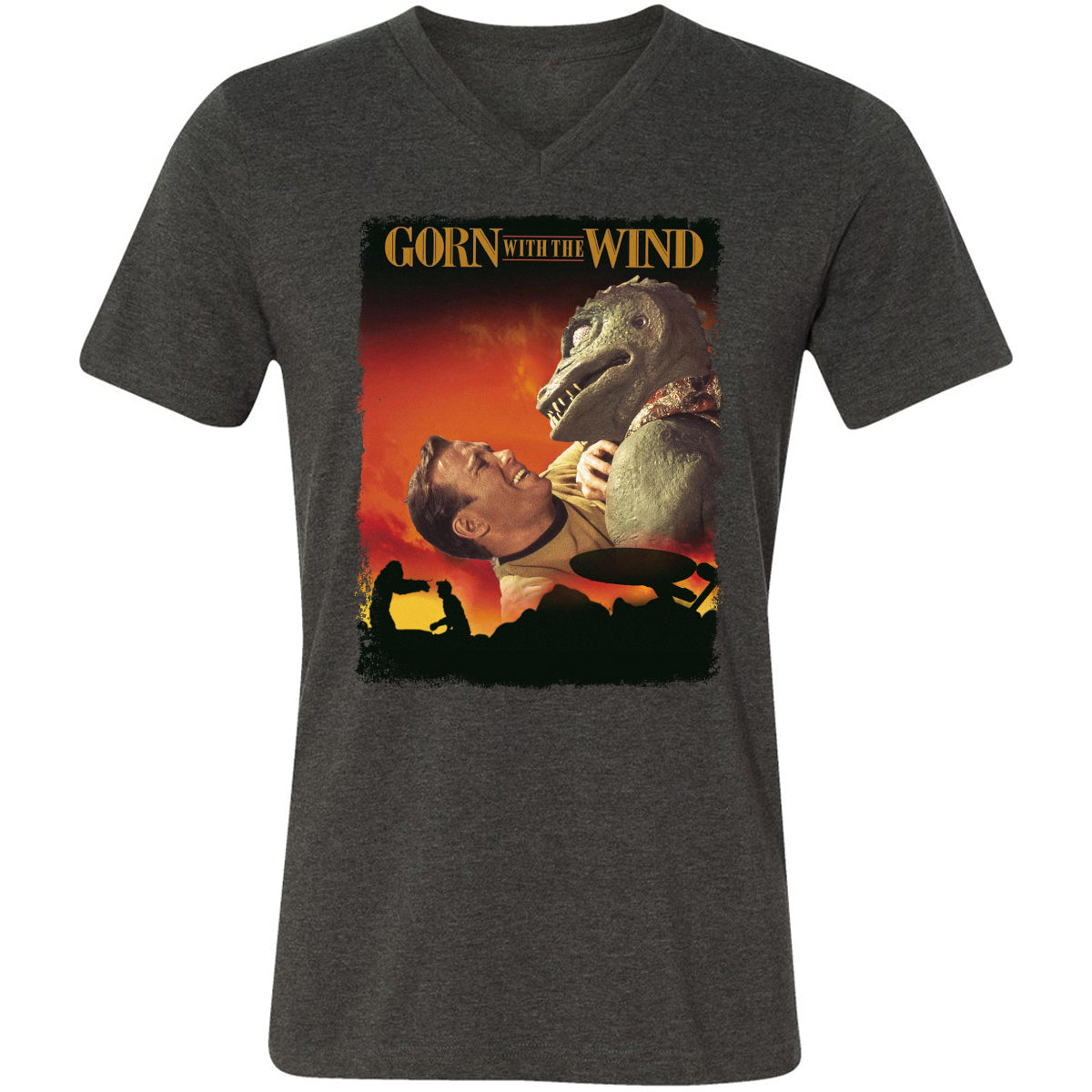 Unisex V-Neck T-Shirt - ASV5TAAZ - Dark Grey Heather - 8