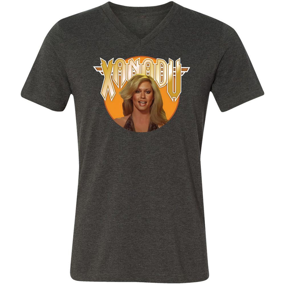 Unisex V-Neck T-Shirt - EYVXMJ4U - Dark Grey Heather - 8