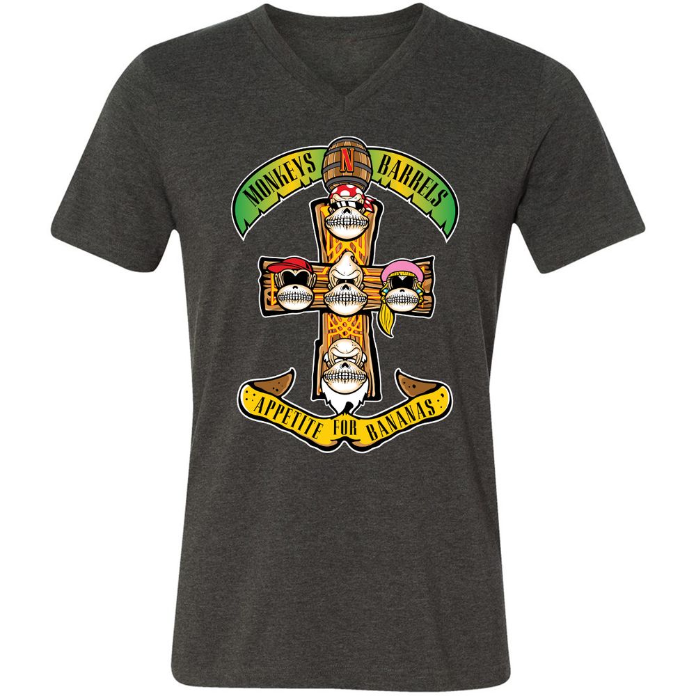 Unisex V-Neck T-Shirt - SQ2WY1PF - Dark Grey Heather - 8