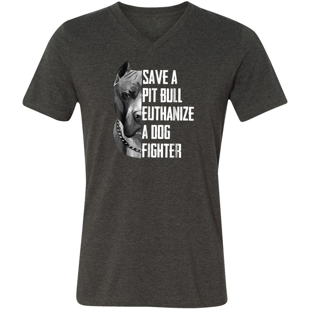 Unisex V-Neck T-Shirt - MUPVT1G3 - Dark Grey Heather - 8