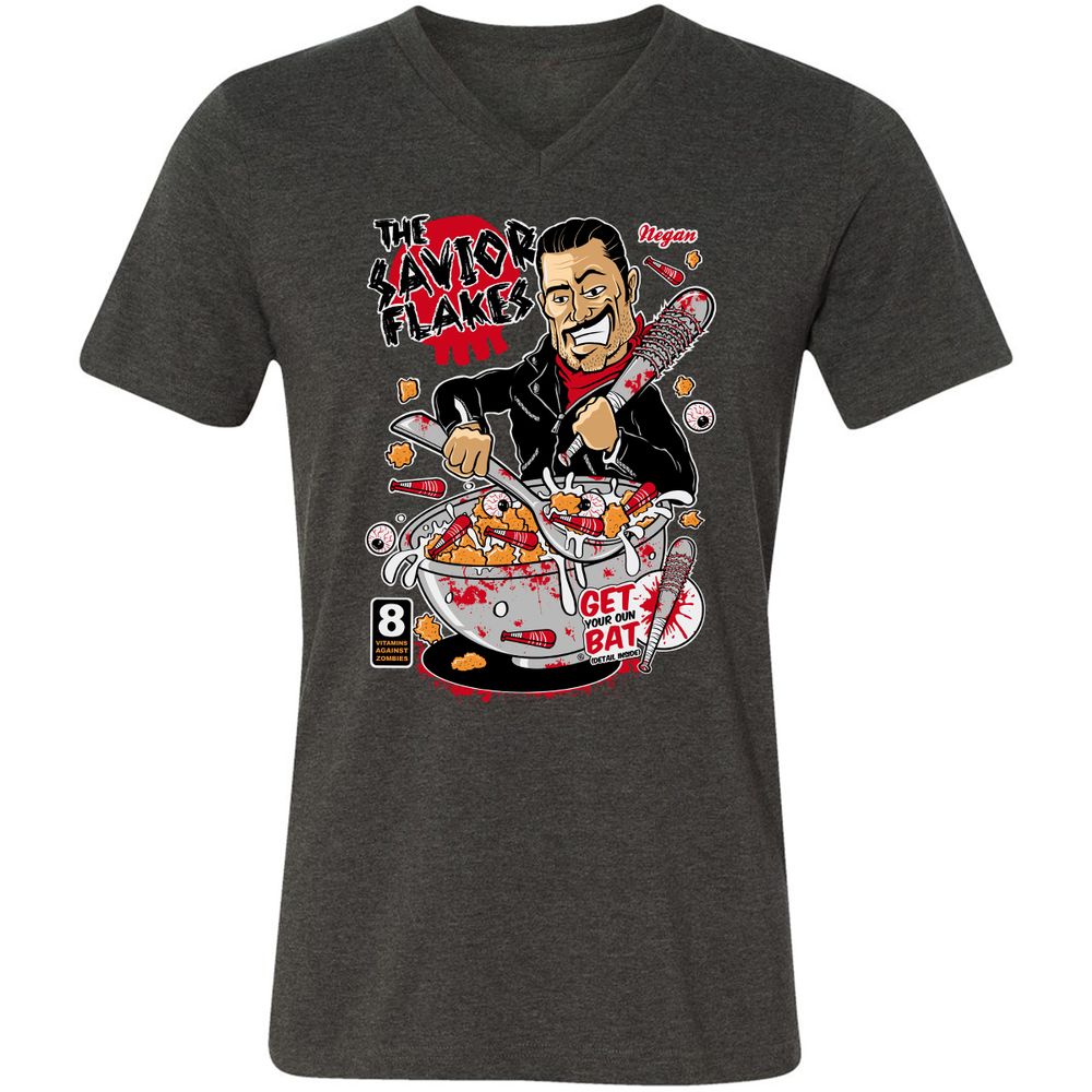 Unisex V-Neck T-Shirt - QTFZ2FYS - Dark Grey Heather - 8