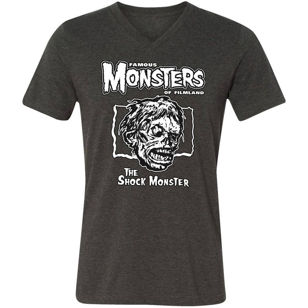 Unisex V-Neck T-Shirt - EKHLPCPA - Dark Grey Heather - 8