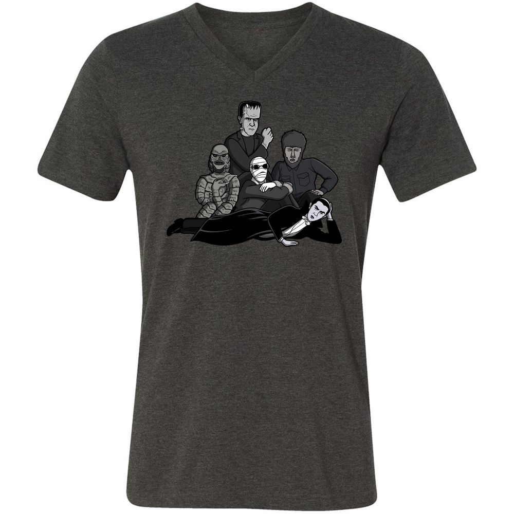 Unisex V-Neck T-Shirt - MK19M7BE - Dark Grey Heather - 8