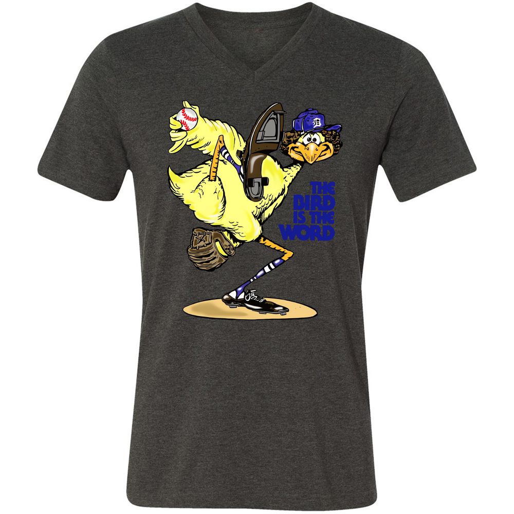Unisex V-Neck T-Shirt - J4L6C18M - Dark Grey Heather - 8