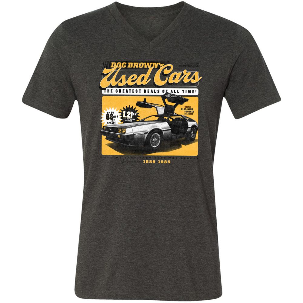 Unisex V-Neck T-Shirt - FK7WTCYD - Dark Grey Heather - 8