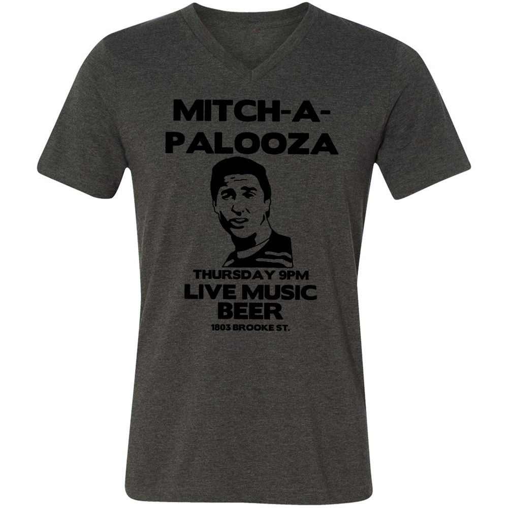 Unisex V-Neck T-Shirt - 63FYL2BA - Dark Grey Heather - 8