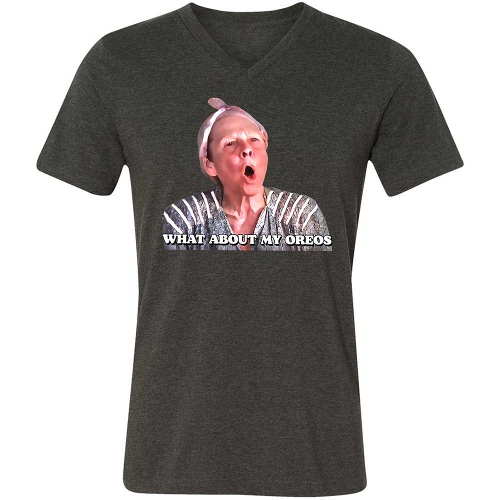 Unisex V-Neck T-Shirt - L5KUWDVC - Dark Grey Heather - 8