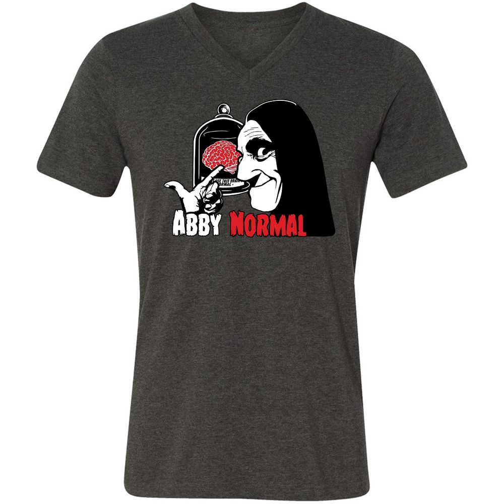 Unisex V-Neck T-Shirt - WKXHHZ8C - Dark Grey Heather - 8
