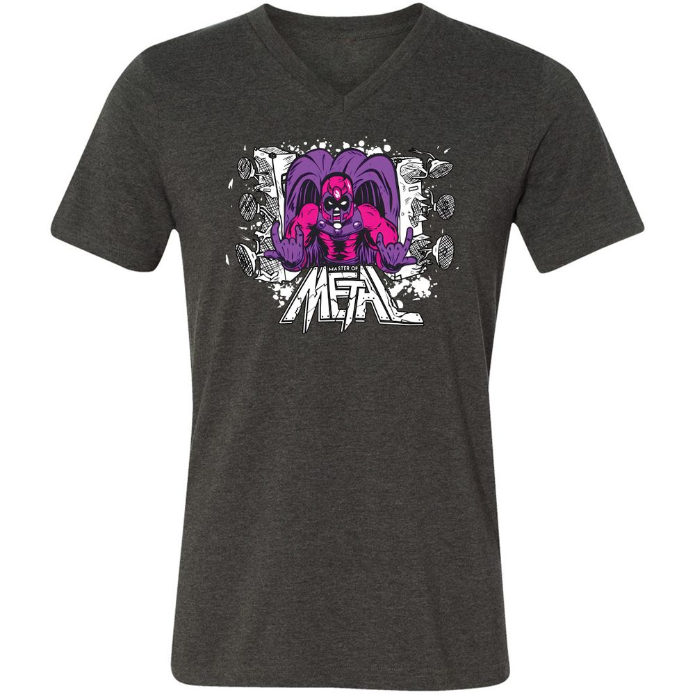 Unisex V-Neck T-Shirt - DJZ7S578 - Dark Grey Heather - 8