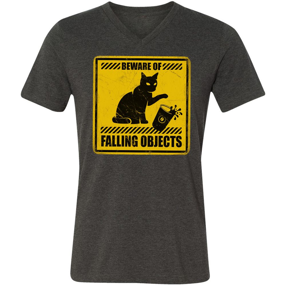 Unisex V-Neck T-Shirt - RV85QVSU - Dark Grey Heather - 8