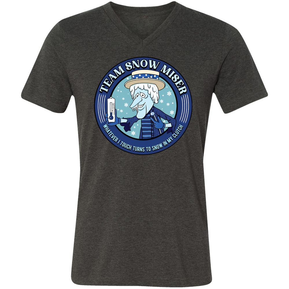 Unisex V-Neck T-Shirt - BW49SU5H - Dark Grey Heather - 8