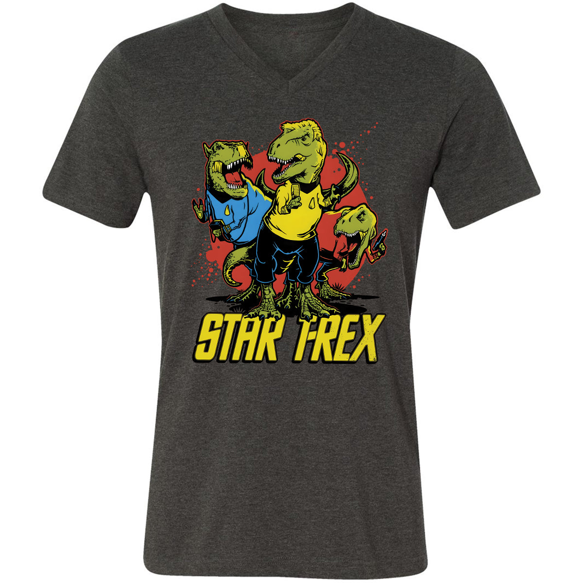 Unisex V-Neck T-Shirt - AWFF368G - Dark Grey Heather - 8