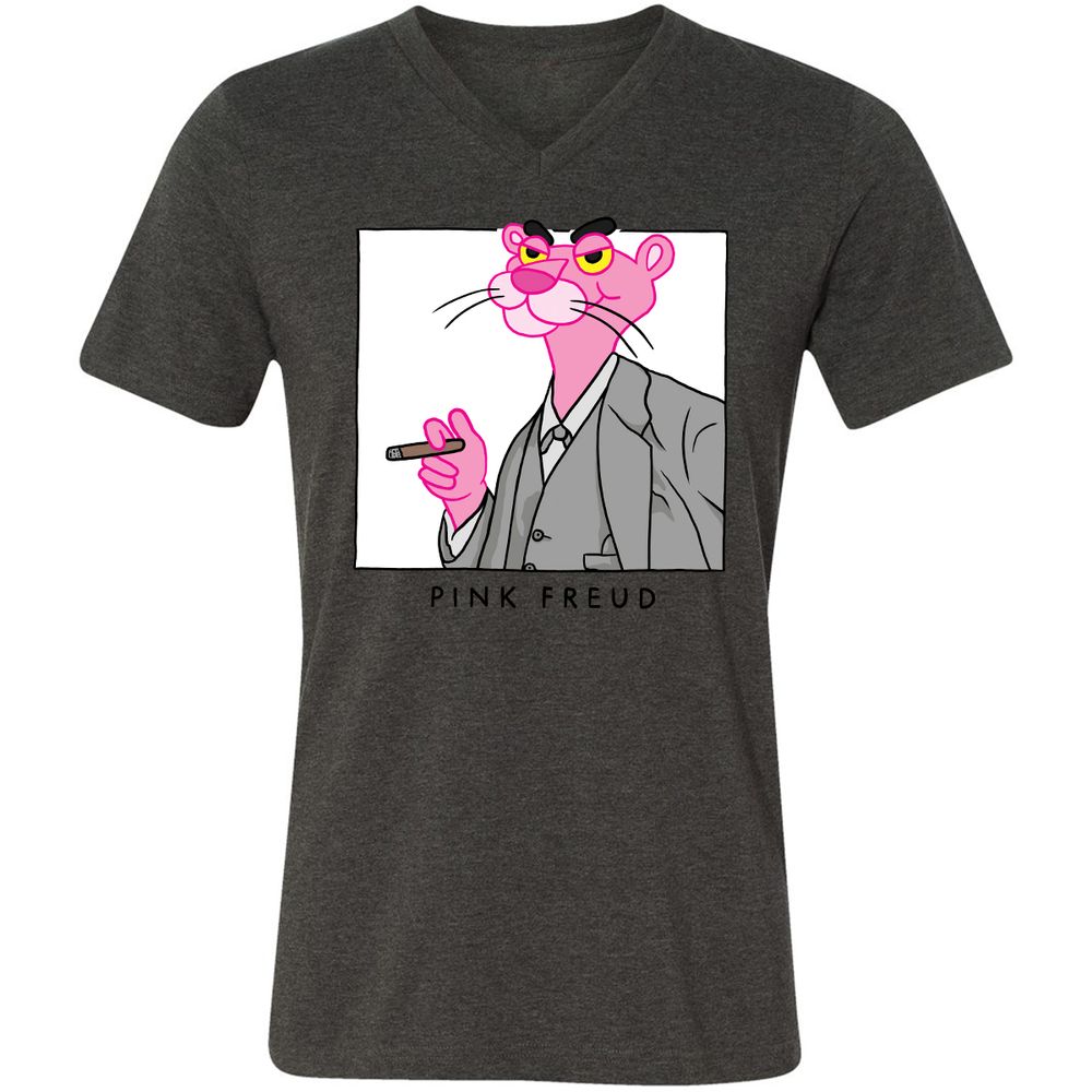 Unisex V-Neck T-Shirt - UR36NS3W - Dark Grey Heather - 8