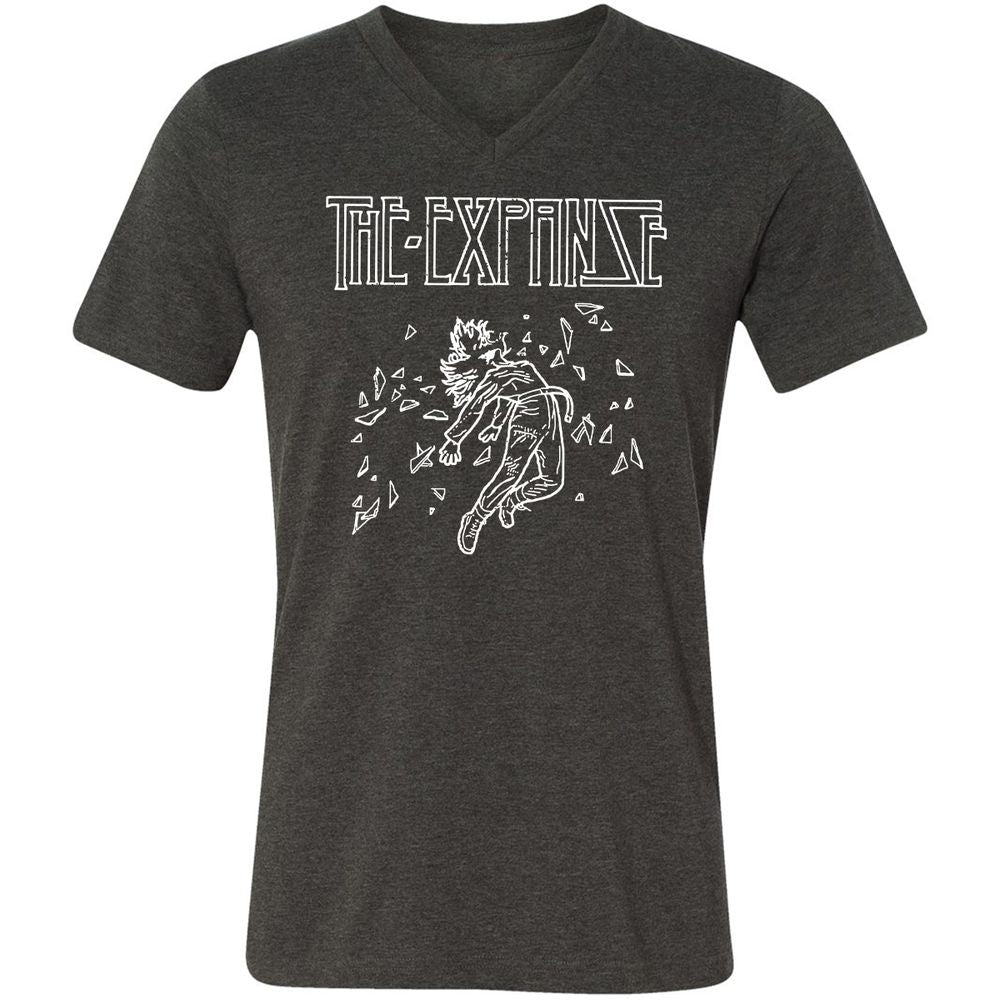 Unisex V-Neck T-Shirt - A3JCYVTW - Dark Grey Heather - 8