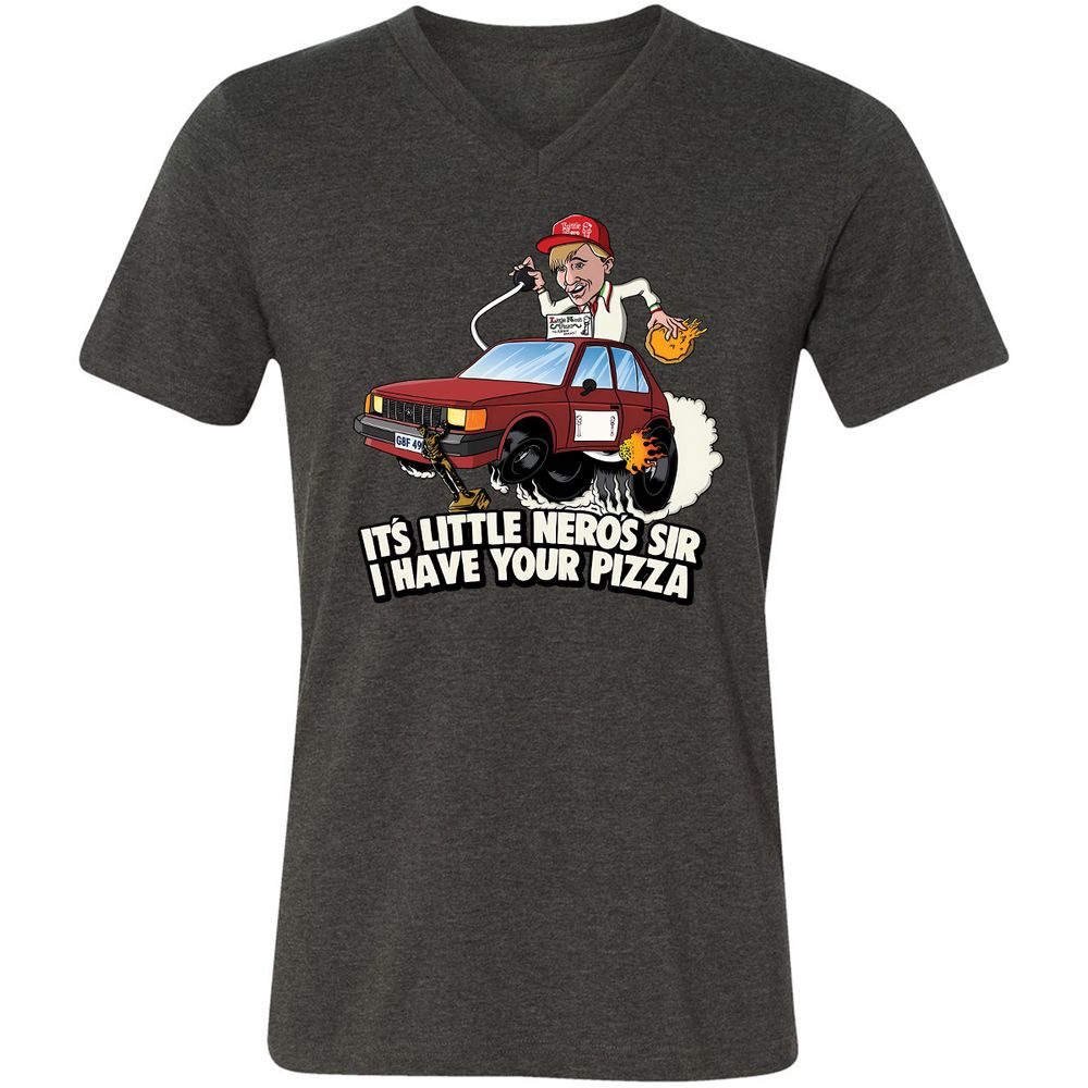Little Nero's I have your pizza! - Dark Grey Heather - 8