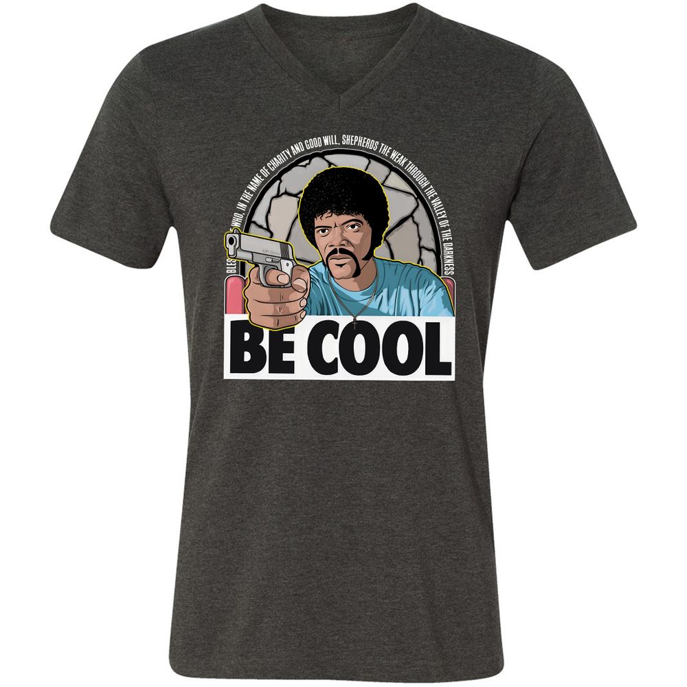 Unisex V-Neck T-Shirt - 2LPKRCMW - Dark Grey Heather - 8