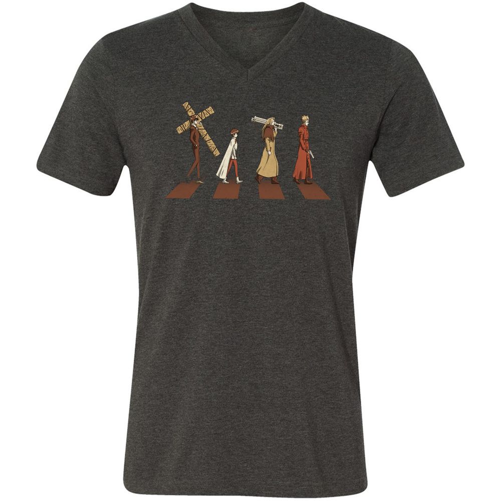 Unisex V-Neck T-Shirt - FL451L83 - Dark Grey Heather - 8