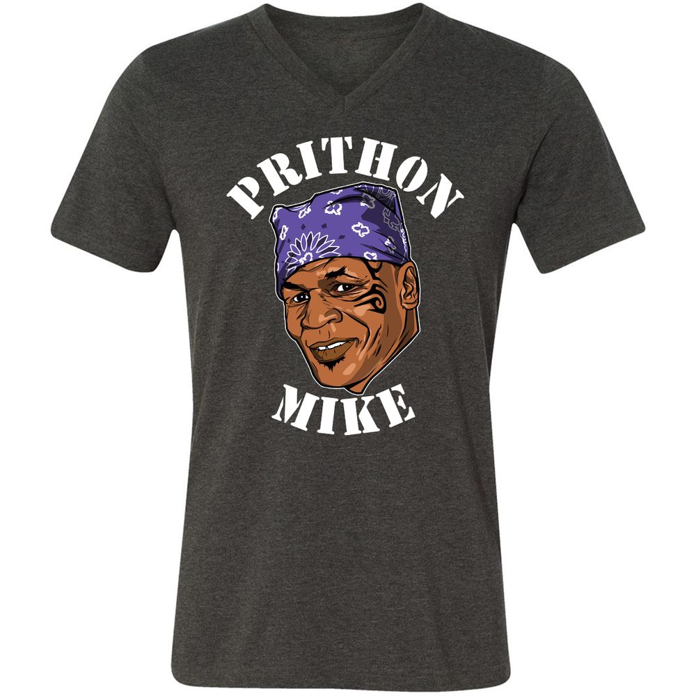 Unisex V-Neck T-Shirt - 8UF29GBM - Dark Grey Heather - 8