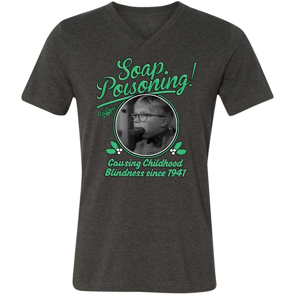 Unisex V-Neck T-Shirt - WUDW6L2W - Dark Grey Heather - 8
