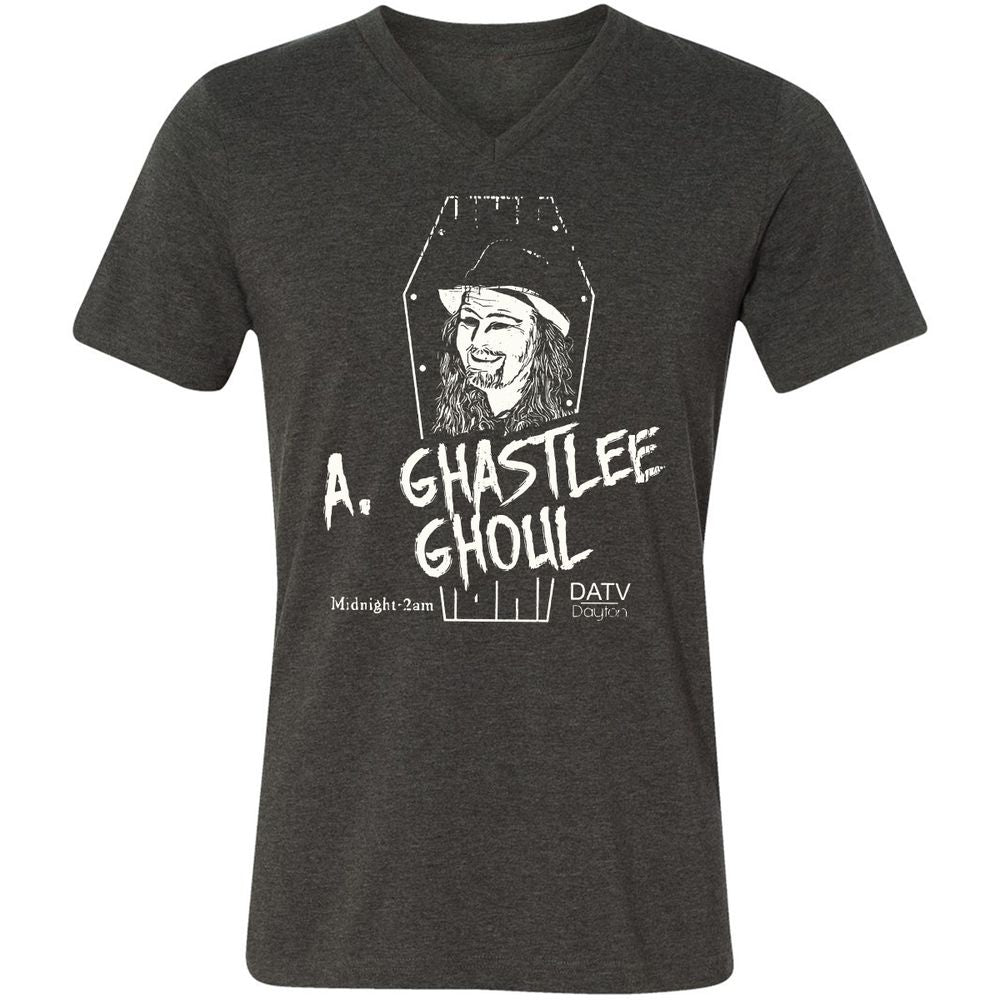 Unisex V-Neck T-Shirt - 3RVJ42AM - Dark Grey Heather - 8