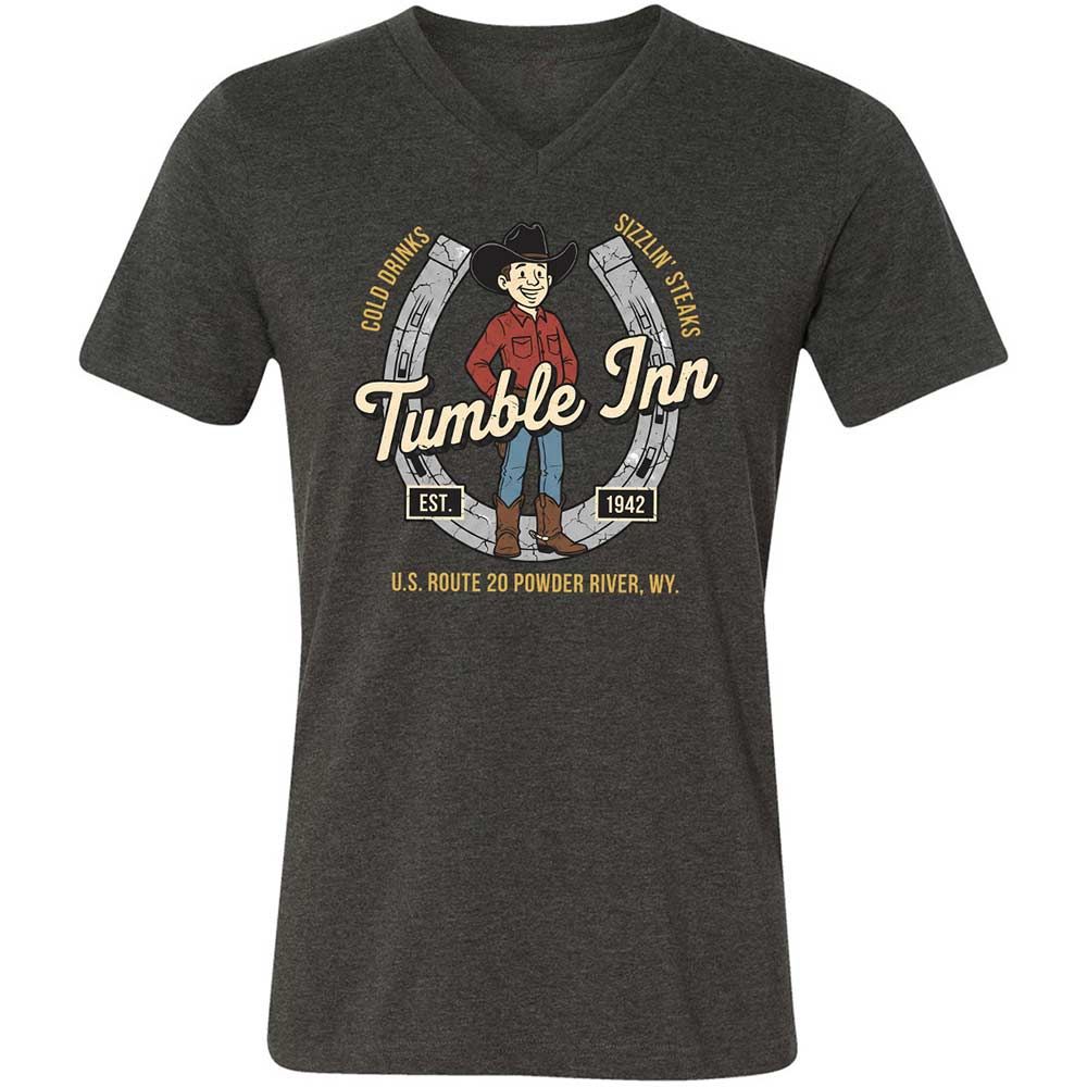 Unisex V-Neck T-Shirt - 65EF5G7D - Dark Grey Heather - 8