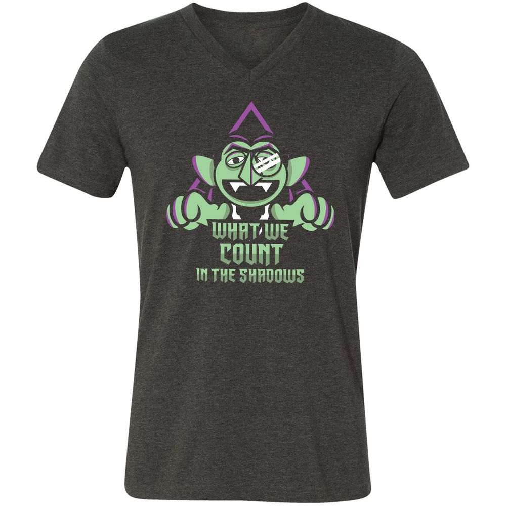 Unisex V-Neck T-Shirt - N6ZPRD17 - Dark Grey Heather - 8