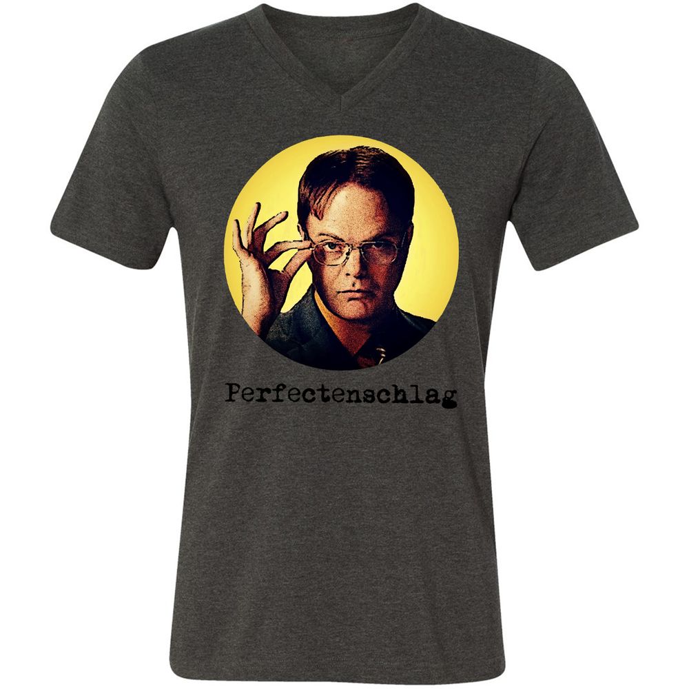 Unisex V-Neck T-Shirt - B7UVLTZT - Dark Grey Heather - 8