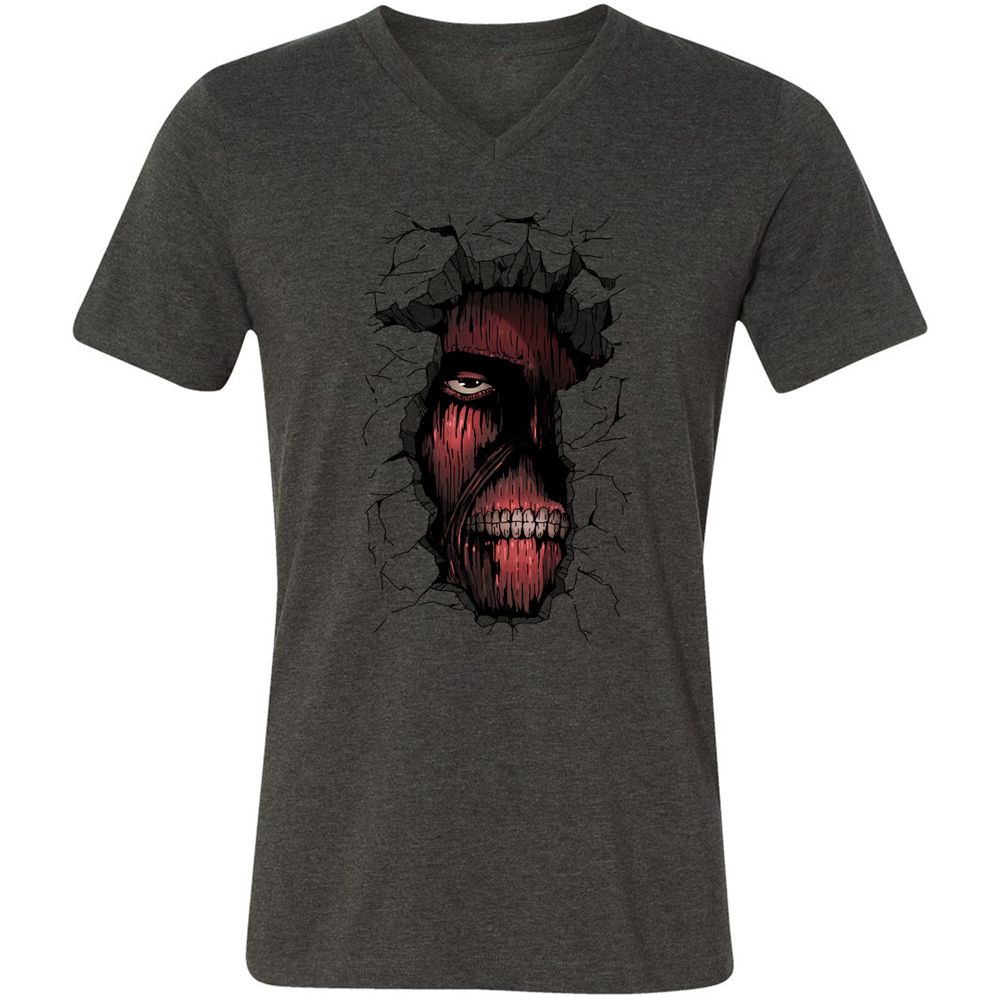 Unisex V-Neck T-Shirt - CLLJUNBF - Dark Grey Heather - 8