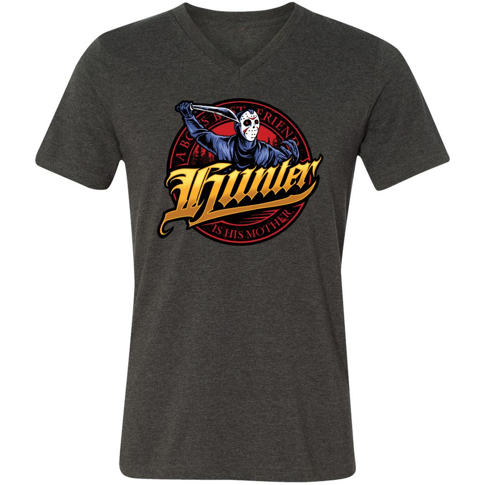 Unisex V-Neck T-Shirt - VP31ZNWY - Dark Grey Heather - 8