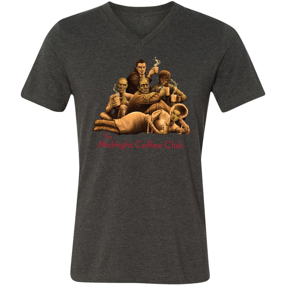 Unisex V-Neck T-Shirt - KFA9JNBS - Dark Grey Heather - 8