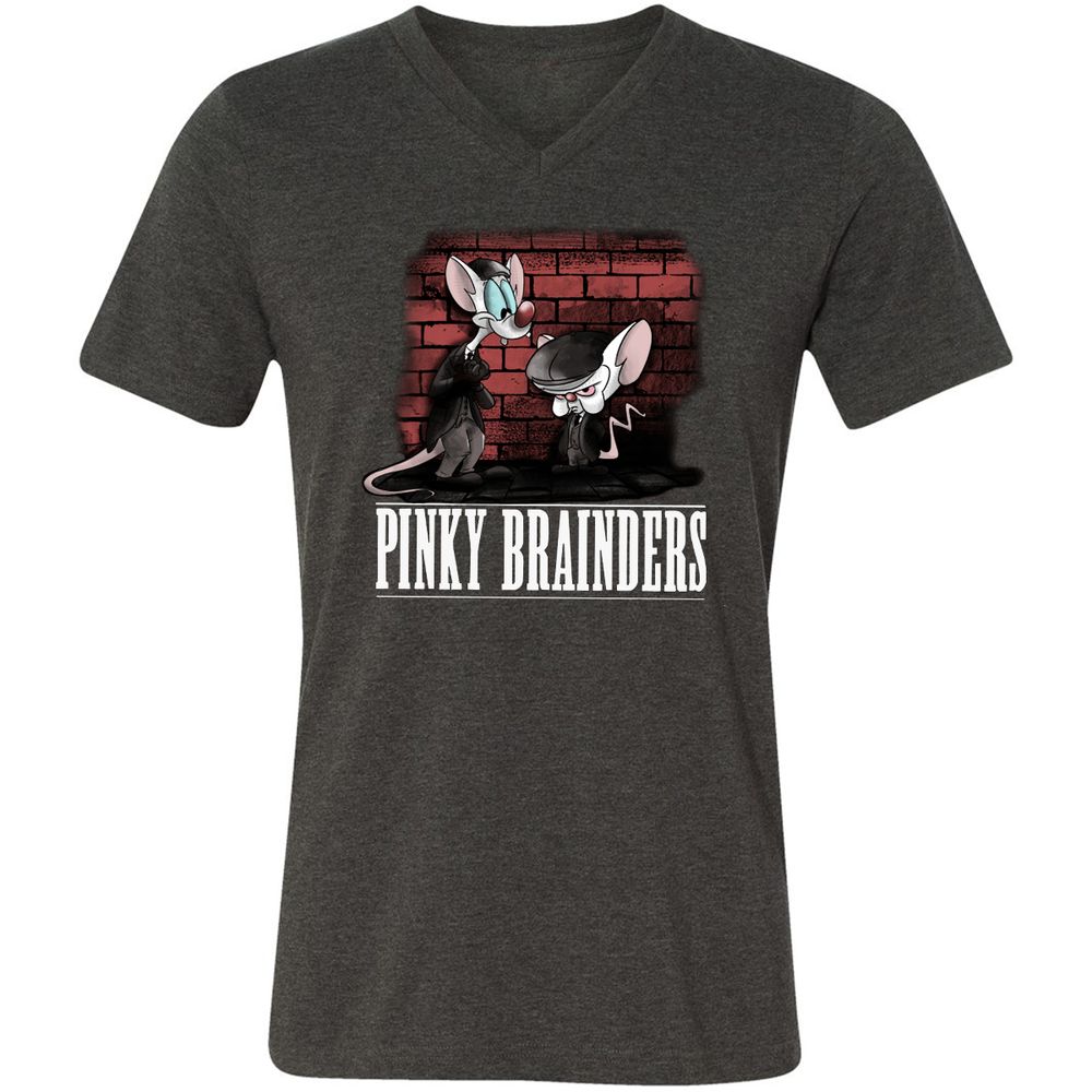 Unisex V-Neck T-Shirt - 8X8QRLFP - Dark Grey Heather - 8