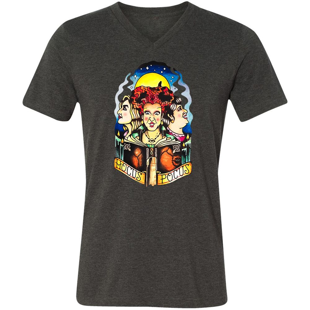 Unisex V-Neck T-Shirt - 5623WGXW - Dark Grey Heather - 8