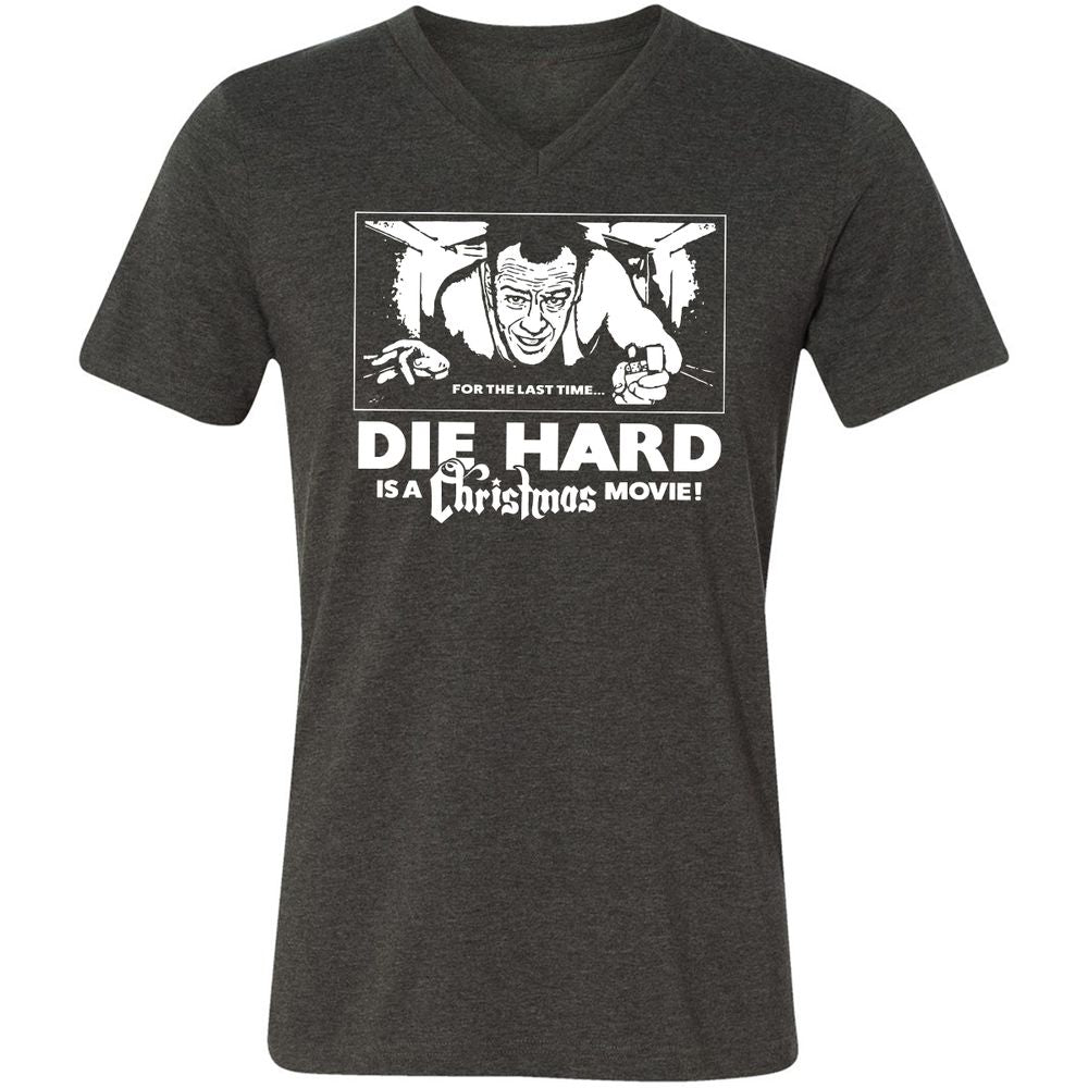 Unisex V-Neck T-Shirt - HDZBUXF8 - Dark Grey Heather - 8