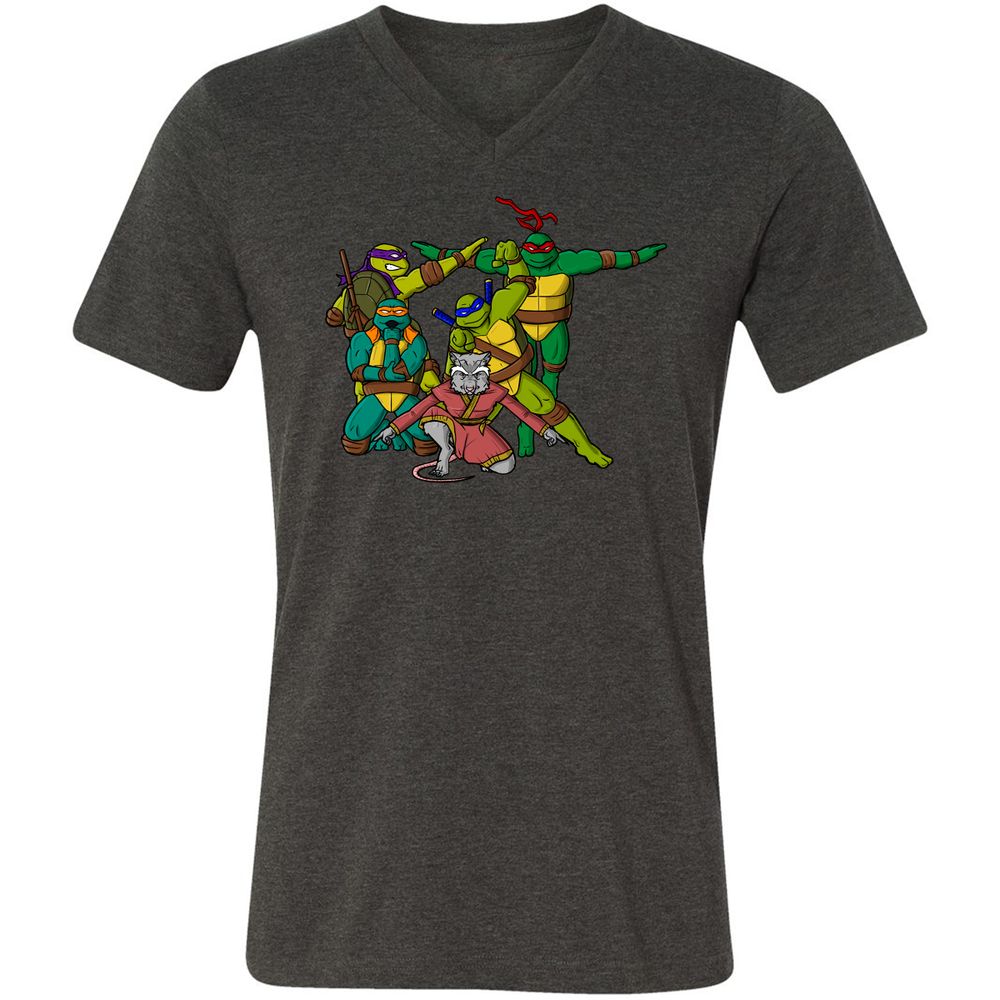 Unisex V-Neck T-Shirt - T26LCHZ8 - Dark Grey Heather - 8