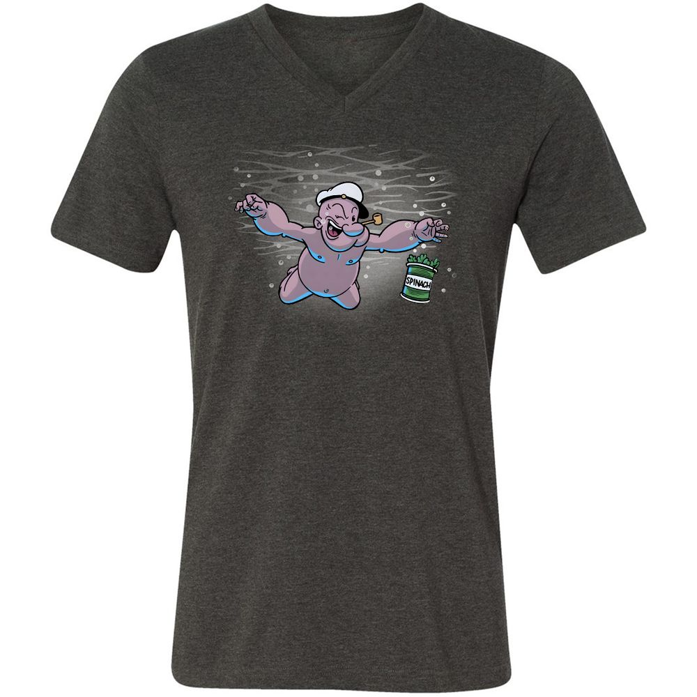 Unisex V-Neck T-Shirt - 6UETT1ZD - Dark Grey Heather - 8