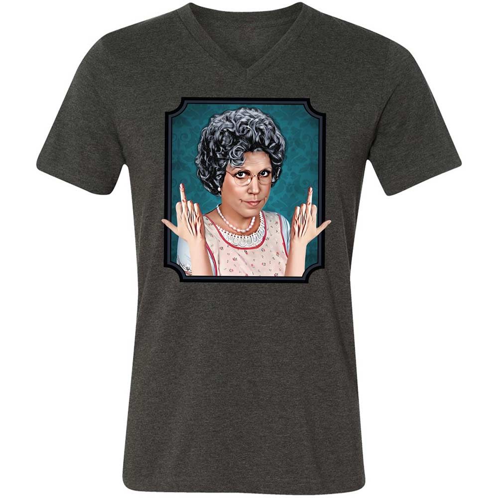 Unisex V-Neck T-Shirt - 16XTM261 - Dark Grey Heather - 8