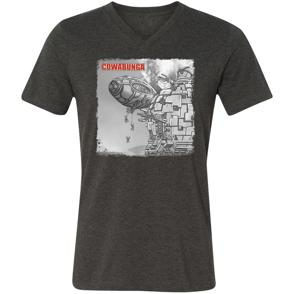 Unisex V-Neck T-Shirt - B691X59T - Dark Grey Heather - 8