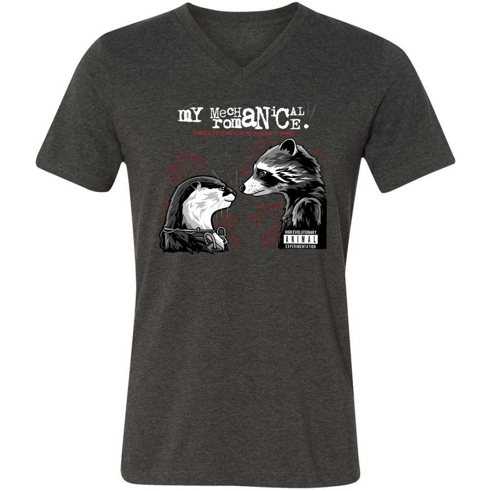 Unisex V-Neck T-Shirt - X85DGBJR - Dark Grey Heather - 8