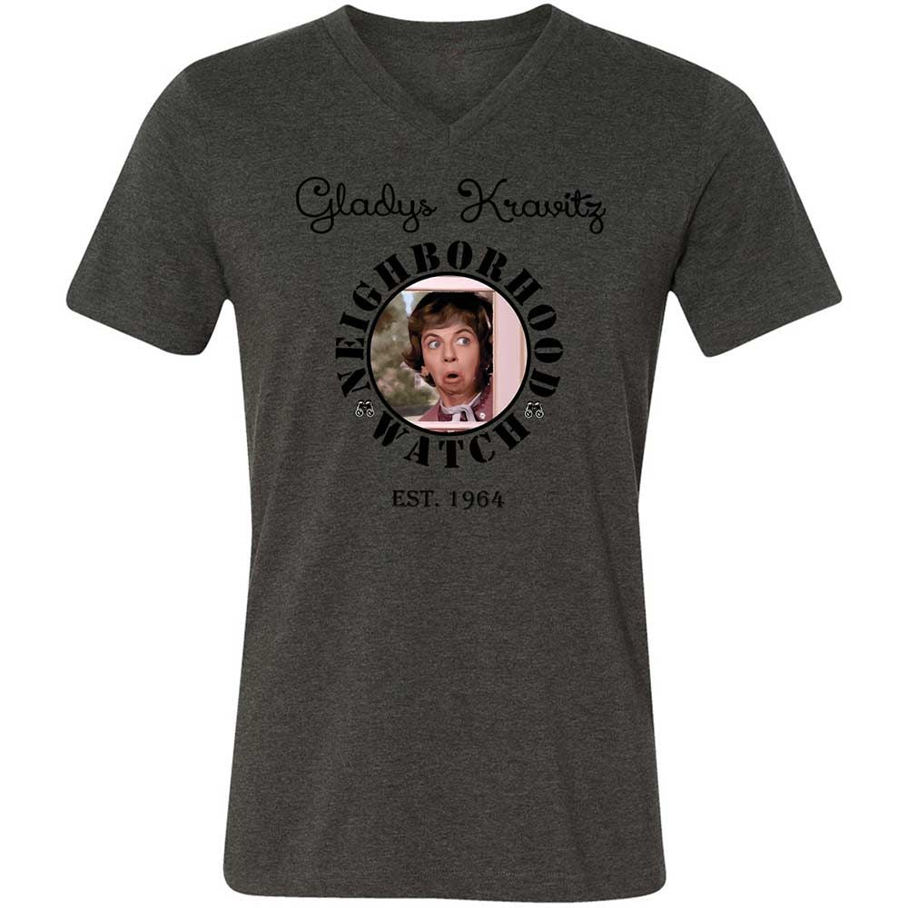 Unisex V-Neck T-Shirt - TAZQTQEM - Dark Grey Heather - 8