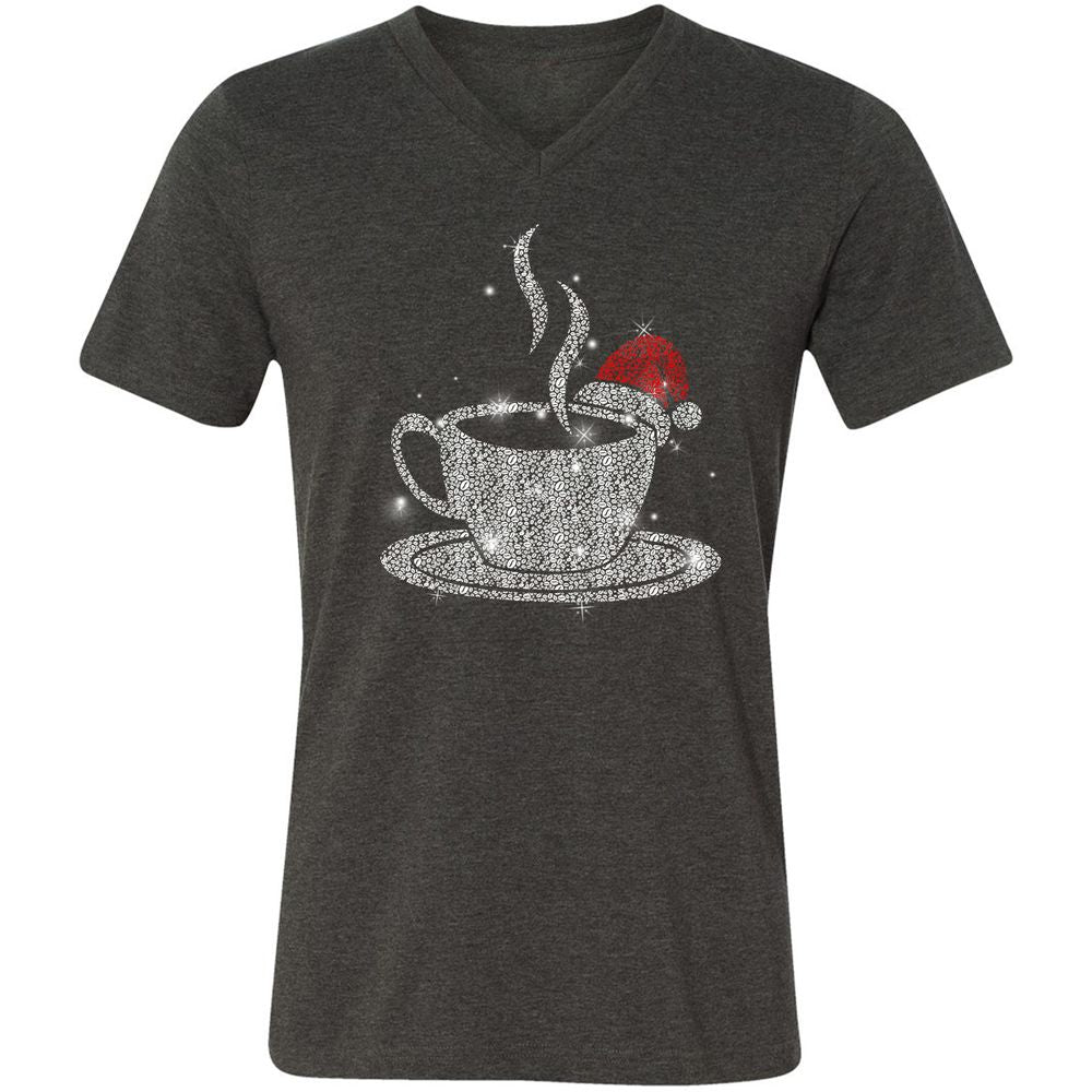 Unisex V-Neck T-Shirt - Y2JF5PGA - Dark Grey Heather - 8