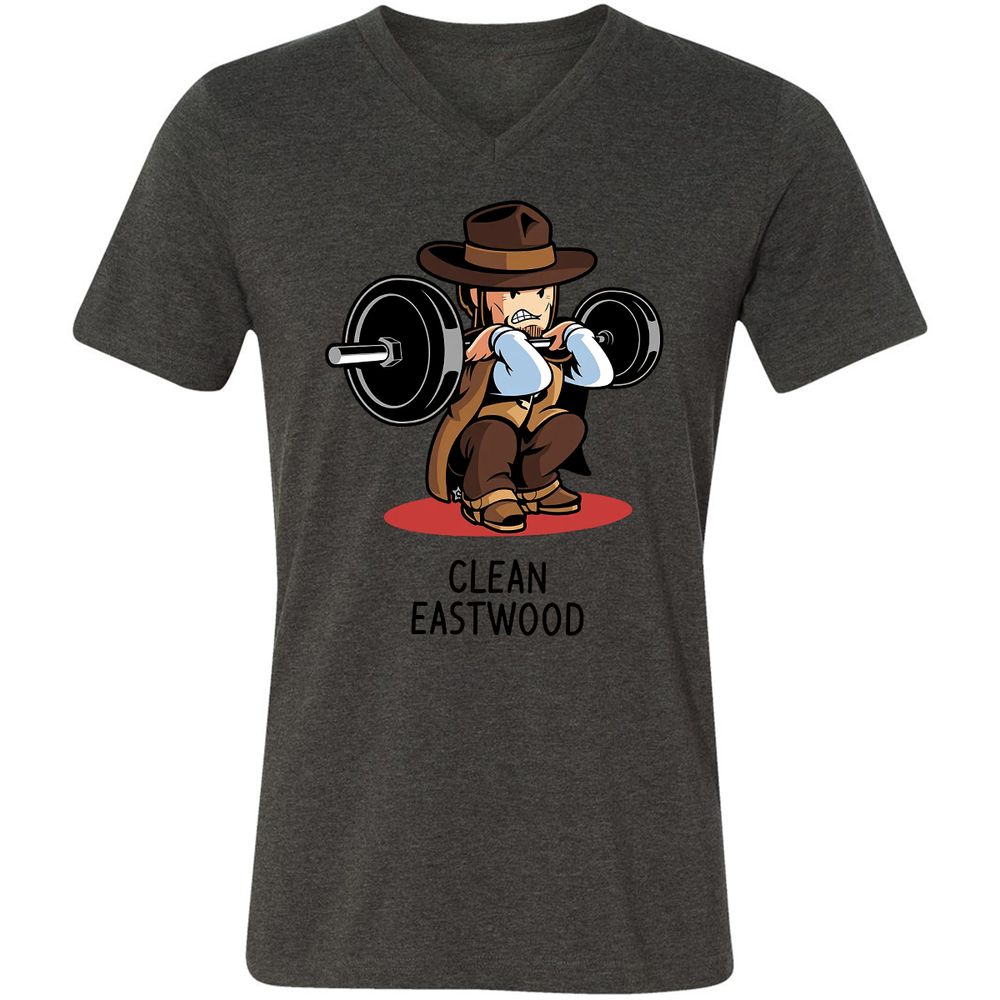 Unisex V-Neck T-Shirt - DHHGKE27 - Dark Grey Heather - 8