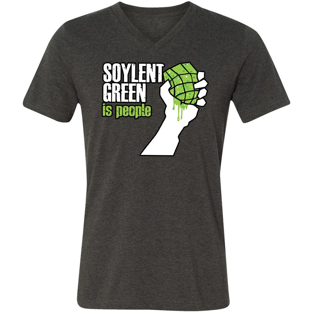 Unisex V-Neck T-Shirt - NYA7ZXCX - Dark Grey Heather - 8