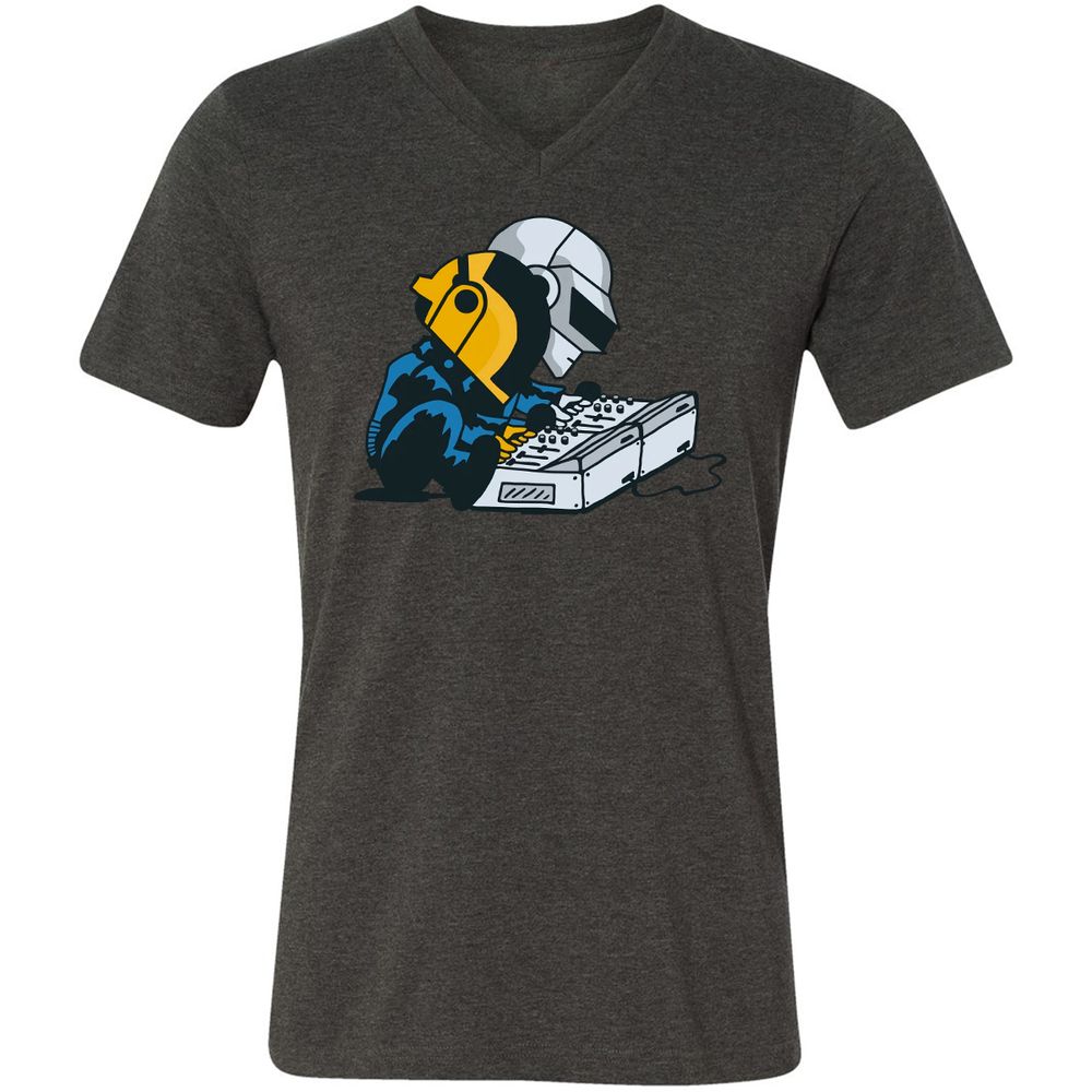 Unisex V-Neck T-Shirt - K37S9GT4 - Dark Grey Heather - 8