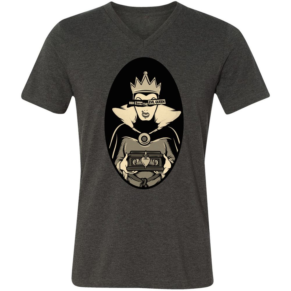 Unisex V-Neck T-Shirt - ZYYVSLRC - Dark Grey Heather - 8